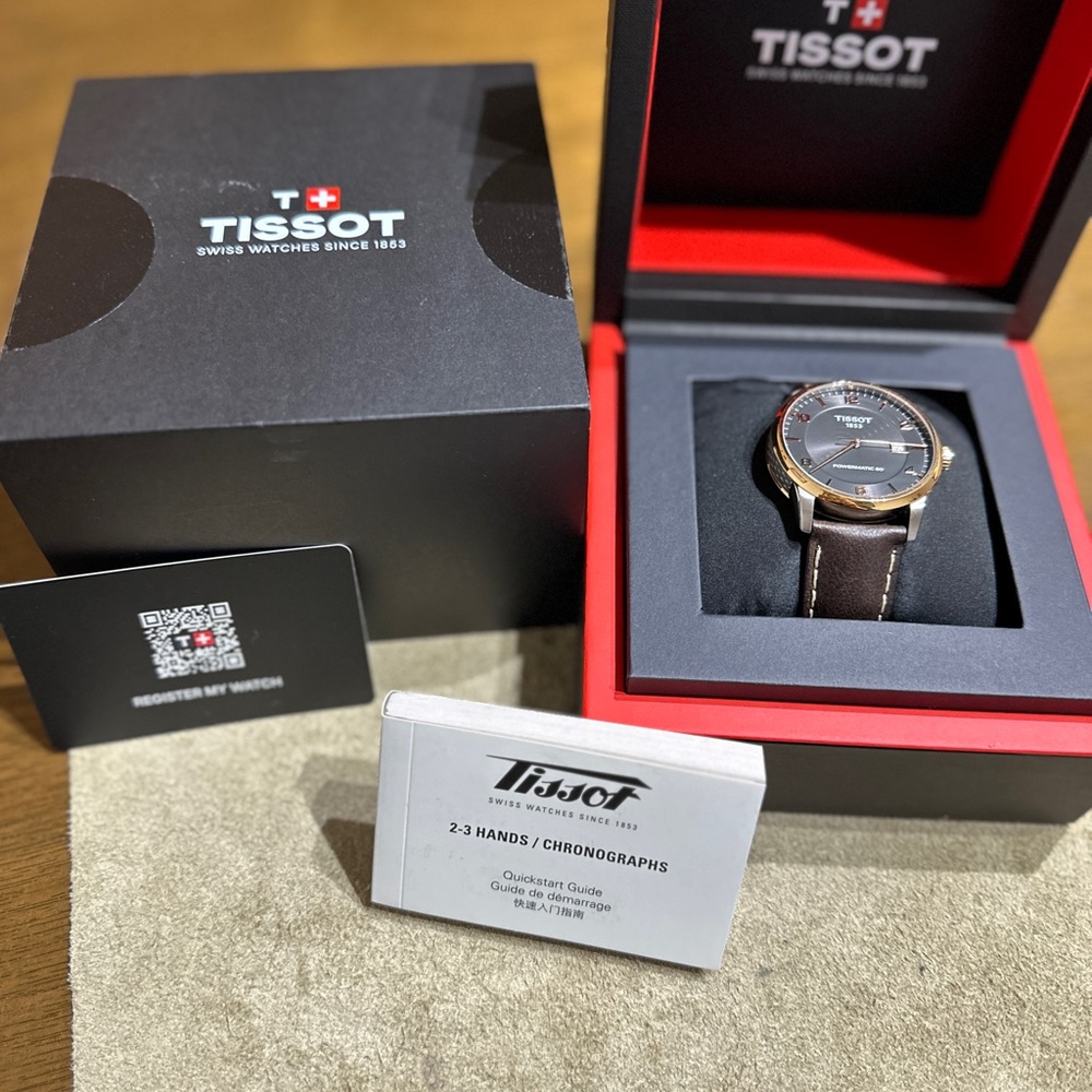 Tissot Men's automatic watch (powermatic 80) anthracite dial and date function